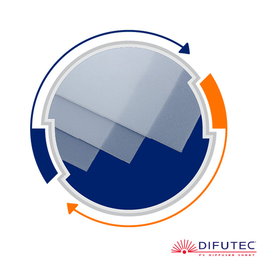 ورق دیفیوزر پلی استایرن DIFUTEC